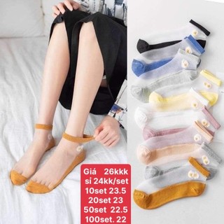 Set 10 đôi tất lưới hoa cúc