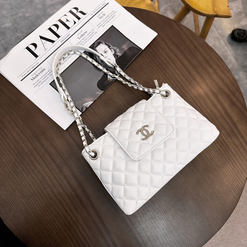 Túi đeo chéo đeo vai trần ô size 23 tag bạc mẫu mới hàng đẹp