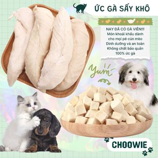 Ức gà sấy khô 100 gr siêu dinh dưỡng cho chó mèo | Thức ăn cho mèo và chó