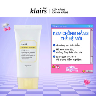 Dear,Klairs Kem chống nắng All-day Airy Sunscreen SPF50+ PA++++ 50g