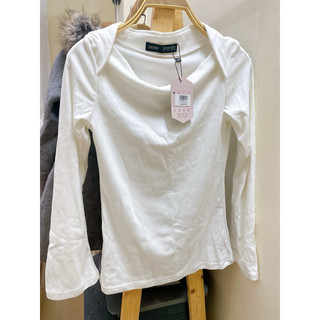 [Cocosin] Áo knit trắng dài tay size S (newtag) (có ảnh thật)
