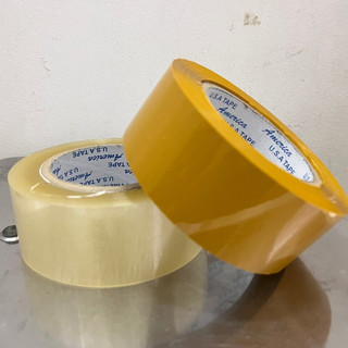 1 cuộn băng keo trong/vàng đục 4f8 -200ya