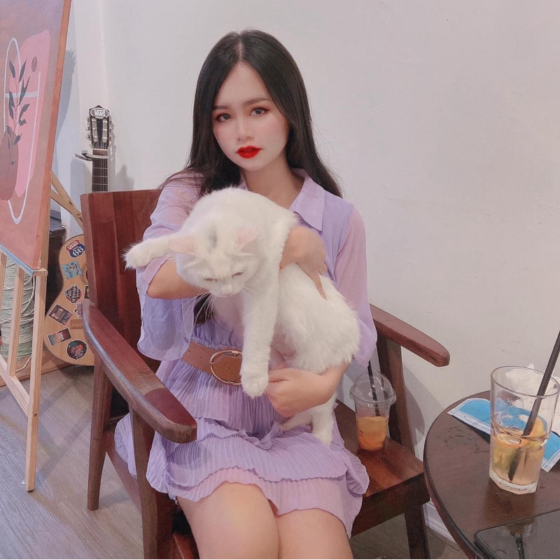 Pass váy Zara mùa hè -Tím