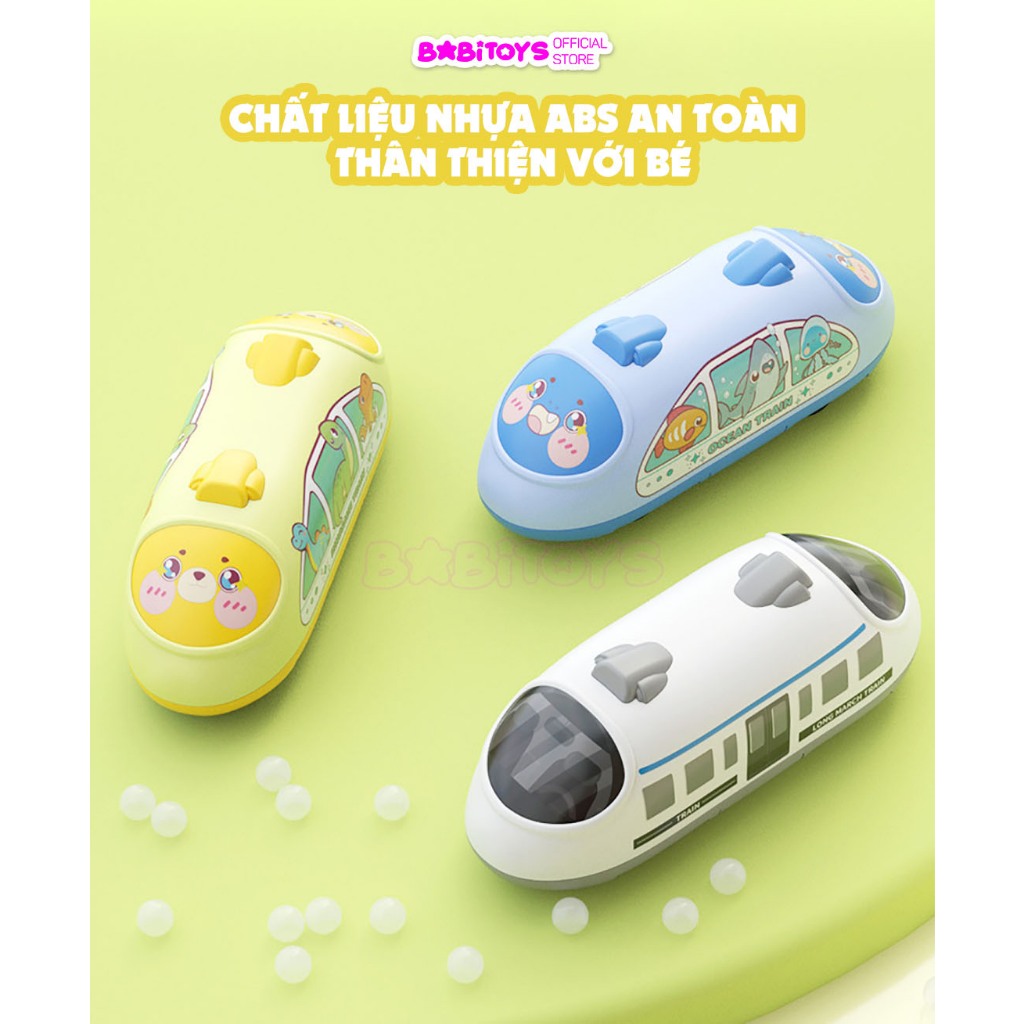 Đồ chơi mô hình tàu cao tốc chạy cót tiến lùi tự động vui nhộn  cho bé, đồ chơi tàu hỏa xe lửa chạy cót không dùng pin