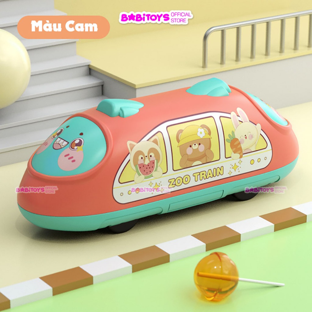 Đồ chơi mô hình tàu cao tốc chạy cót tiến lùi tự động vui nhộn  cho bé, đồ chơi tàu hỏa xe lửa chạy cót không dùng pin