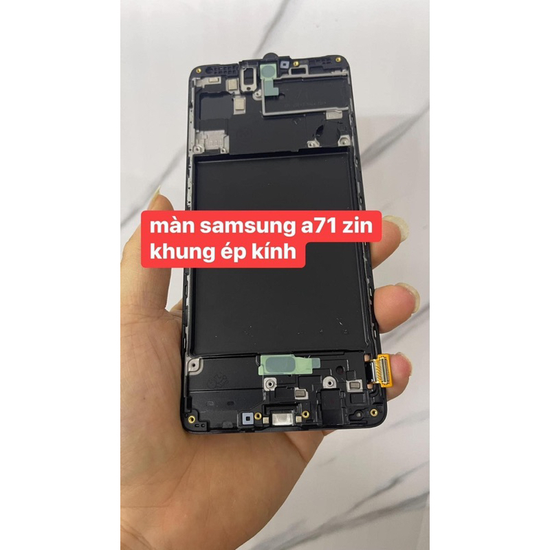 Màn hình samsung a71 zin ép kính liền khung