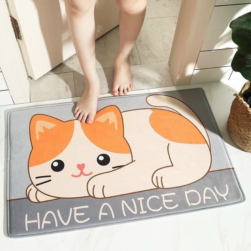 Thảm 3D Lau Chân Hình Thú Vilahome, Thảm Sàn Nhà Chống Trơn Trượt 3D Nhiều Mẫu, Thấm Hút Tốt, Kích Thước