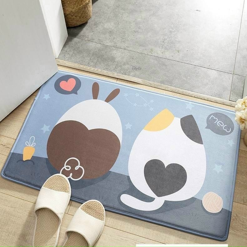 Thảm 3D Lau Chân Hình Thú Vilahome, Thảm Sàn Nhà Chống Trơn Trượt 3D Nhiều Mẫu, Thấm Hút Tốt, Kích Thước