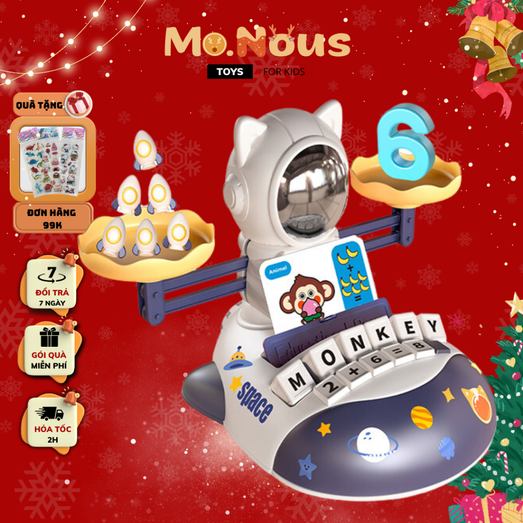 Đồ chơi montessori toán học và tiếng Anh -Đồ chơi cân bằng Mo.Nous Toys - Đồ chơi giáo dục,phát triển trí tuệ cho bé!