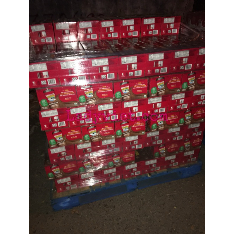 12 hộp Sữa organic Horizon chocolate 236ml