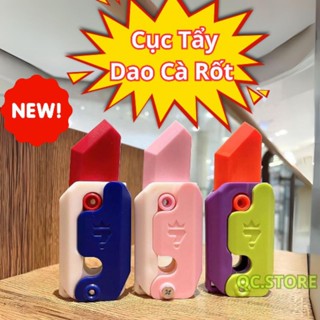   NEW  Cục Tẩy Hình Dao Cà Rốt Vô Tri Trọng Lực Giảm Stress Súng Cà Rốt in 3D Hot Trend 1k 2.0 phát quang đồ chơi 