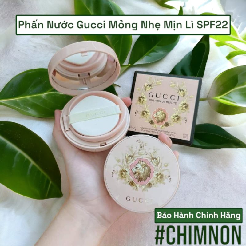 Phấn Nước Cushion Gucci Dưỡng Ẩm Mỏng Nhẹ Tone 01 02 03 SPF22