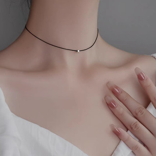 Vòng cổ Choker mix bi bạc cá tính