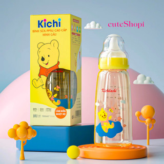 Bình sữa kichilachi cổ hẹp ppsu 150ml 250ml bình sữa cho bé cao cấp tặng kèm 1 núm vú cổ hẹp