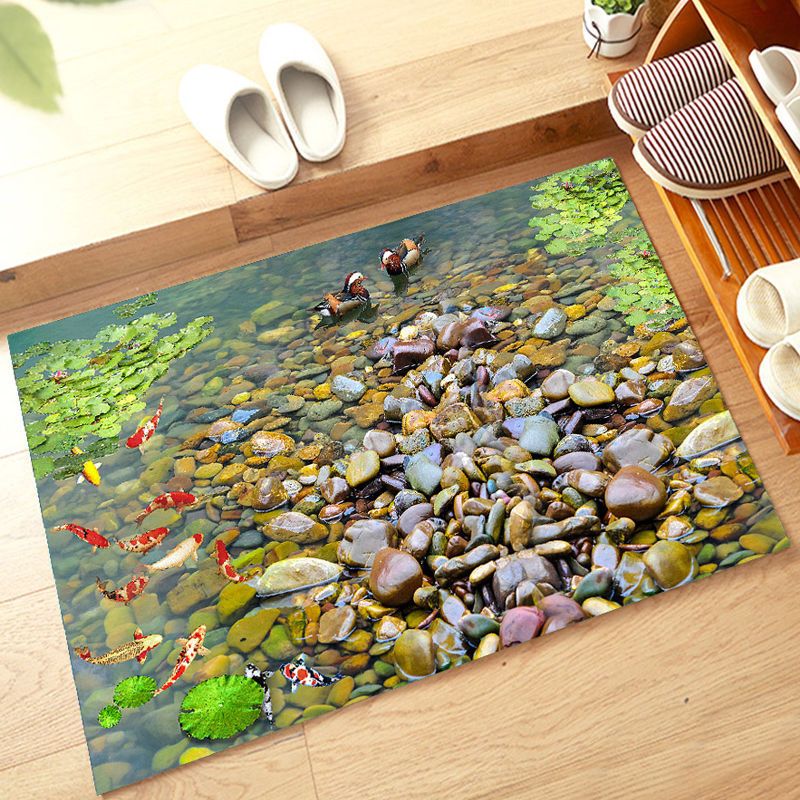 Thảm 3D Lau Chân Hình Sỏi Đá Vilahome, Thảm Chống Trơn Trượt 3D Nhiều Mẫu, Thấm Hút Tốt, Kích Thước