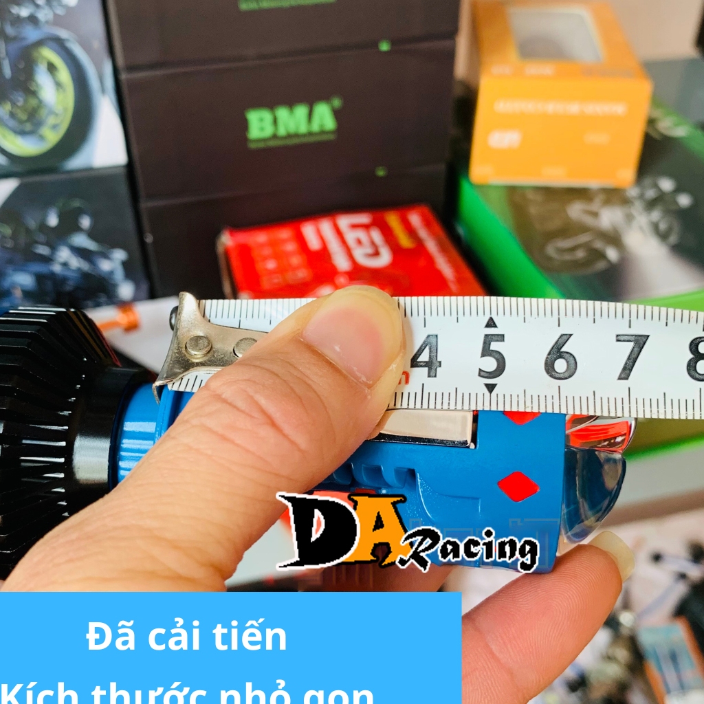 Đèn Pha Bi Cầu T8 BMA, 70W/H4/12.24V/DC Trợ Pha Laser Lắp Zin Xe Máy, Xe Tải, Ô Tô Con