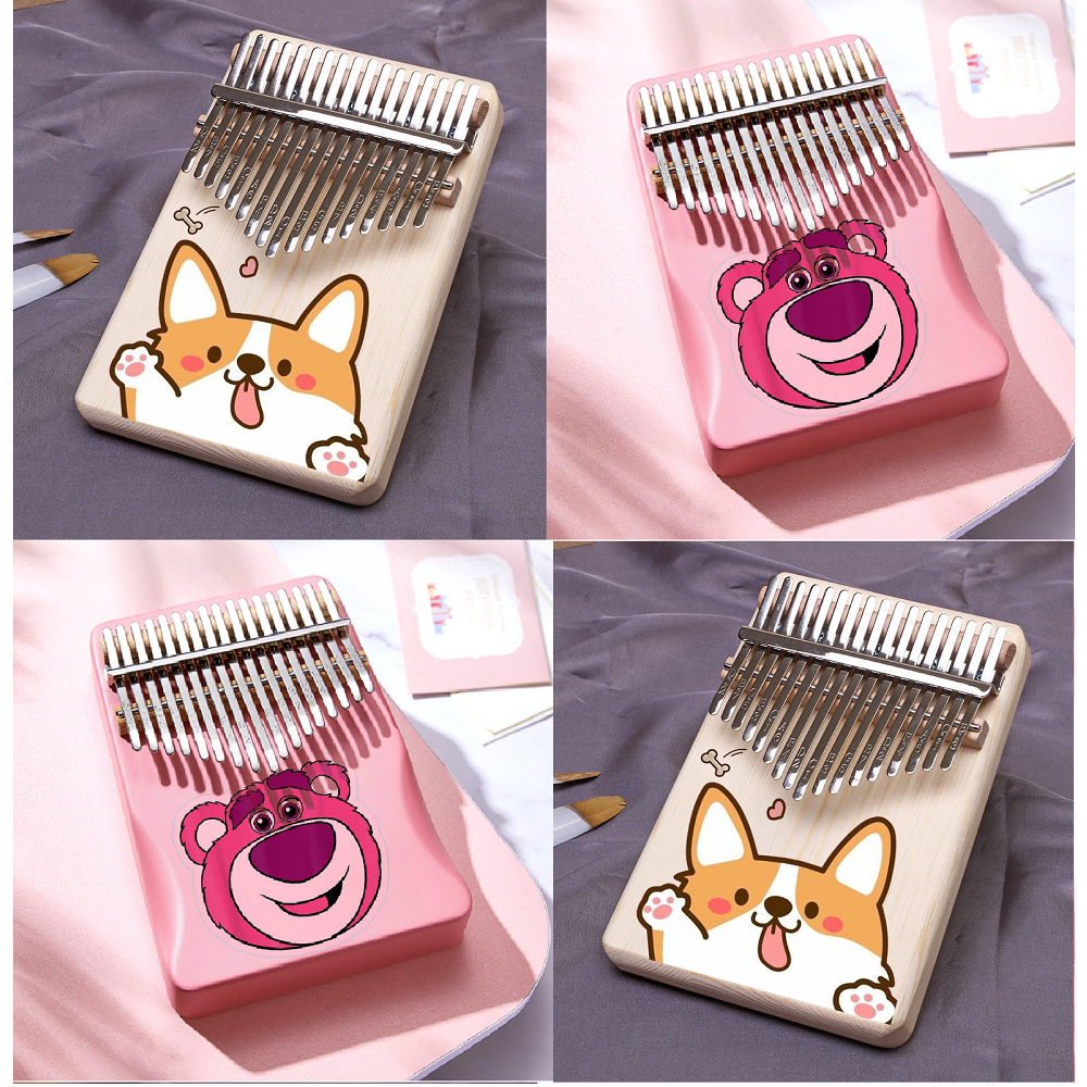 Đàn kalimba in hình cao cấp GỖ TRÒN CỨNG NIGERIA- Hàng chính hãng