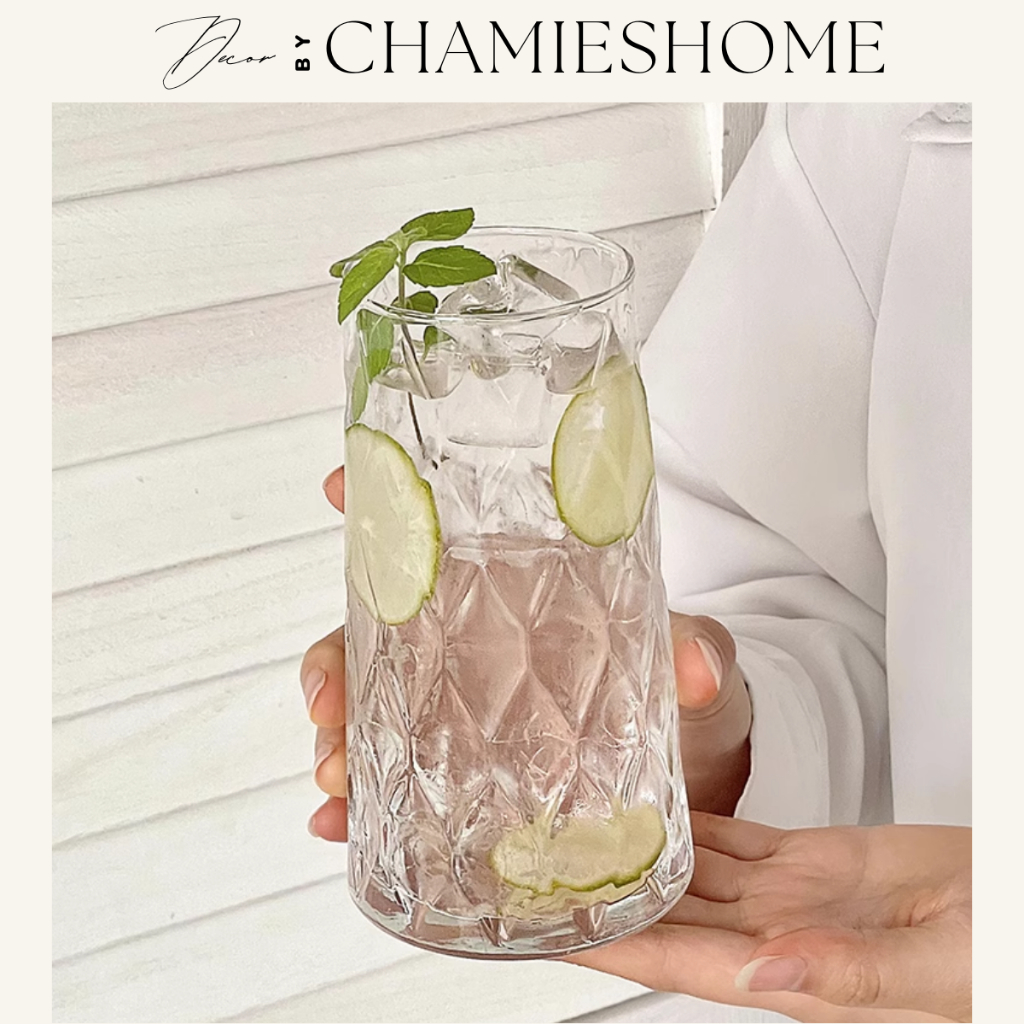 Cốc Thủy Tinh Chamies Vân Thoi Dung Tích 500ml