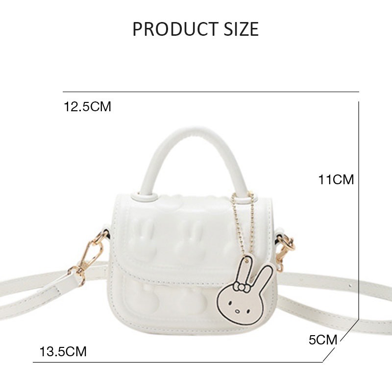Túi Mini Túi Xách Nữ Đeo Chéo Hoạ Tiết Thỏ Dập Nổi Cute QG Store