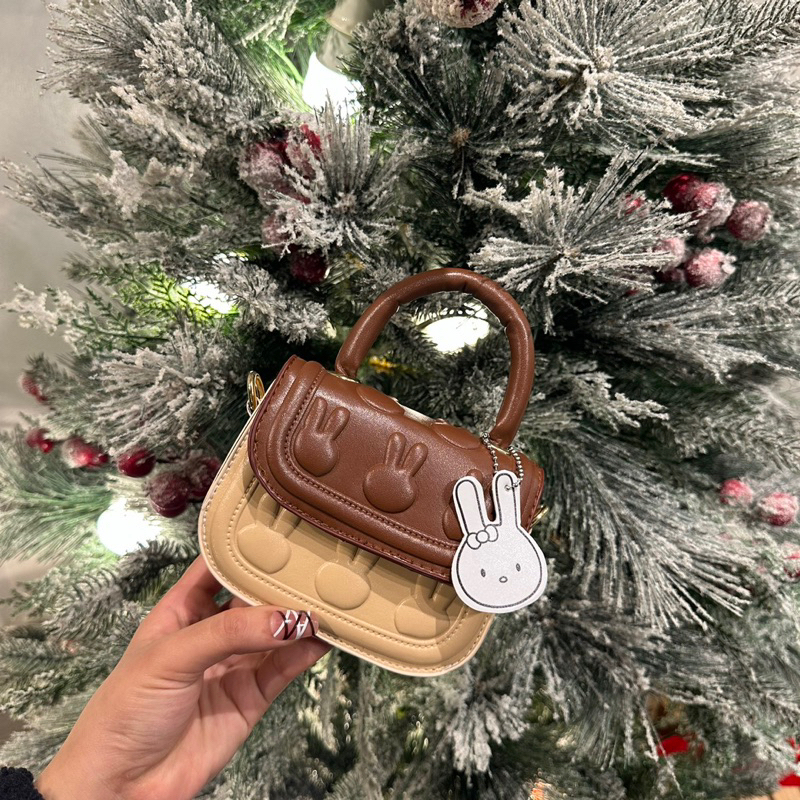 Túi Mini Túi Xách Nữ Đeo Chéo Hoạ Tiết Thỏ Dập Nổi Cute QG Store