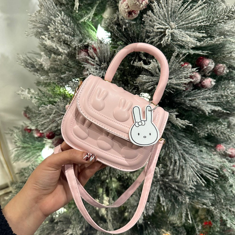 Túi Mini Túi Xách Nữ Đeo Chéo Hoạ Tiết Thỏ Dập Nổi Cute QG Store