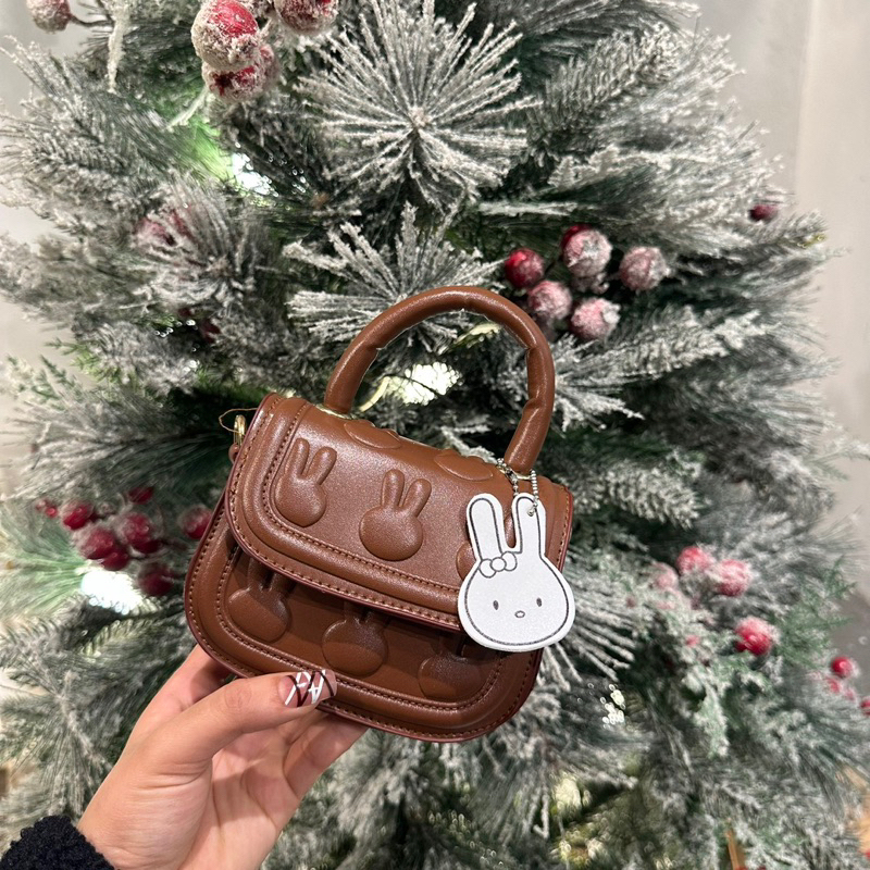 Túi Mini Túi Xách Nữ Đeo Chéo Hoạ Tiết Thỏ Dập Nổi Cute QG Store