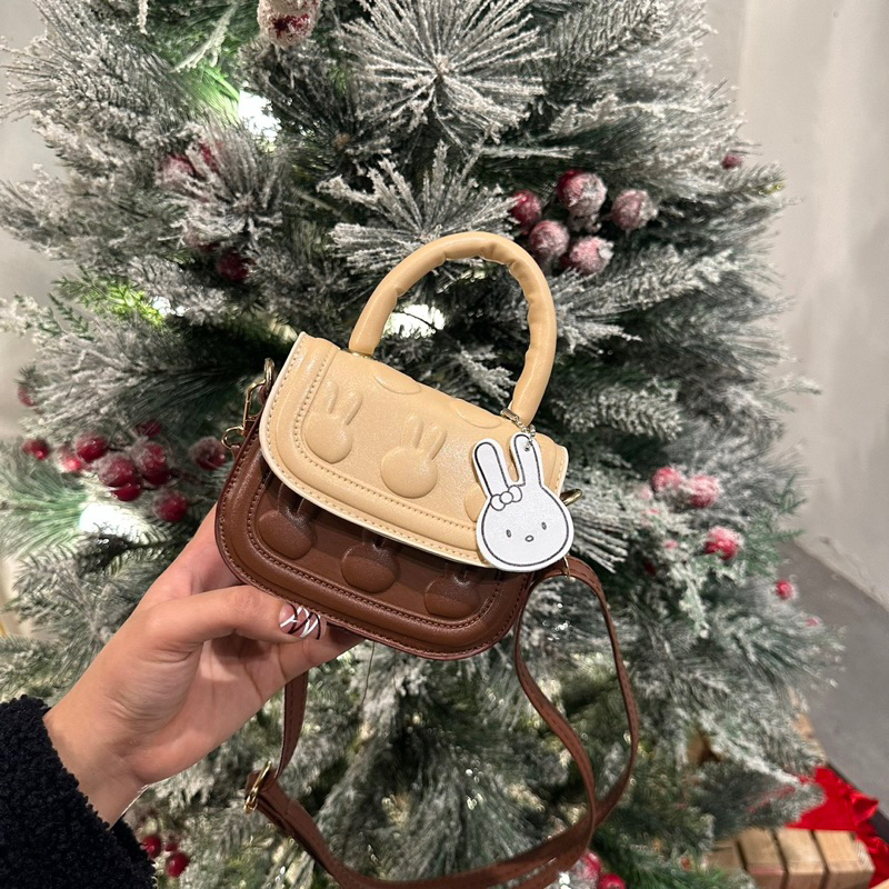Túi Mini Túi Xách Nữ Đeo Chéo Hoạ Tiết Thỏ Dập Nổi Cute QG Store