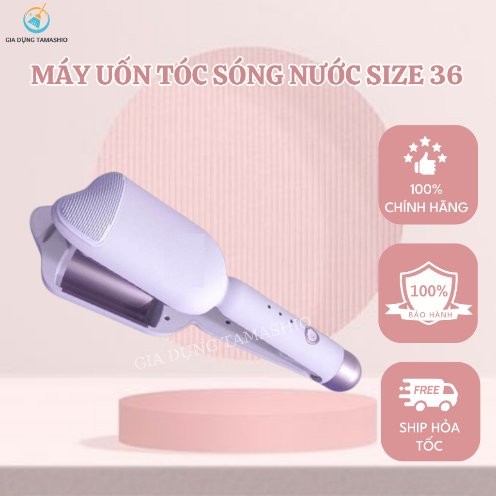 Máy Uốn Tóc Xoăn EMBER Sóng Nước Size 36mm Nanomax XN-D36, 3 Chế Độ Nhiệt, Tích Hợp Ion Bảo Vệ Tóc Hư Tổn