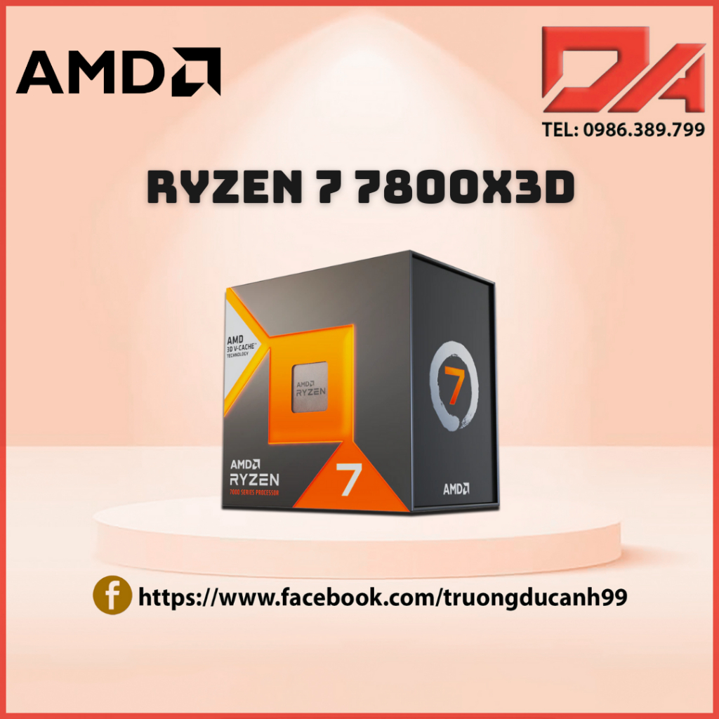 CPU AMD Ryzen 7 7800X3D NEW BOX US - BẢO HÀNH 36 THÁNG