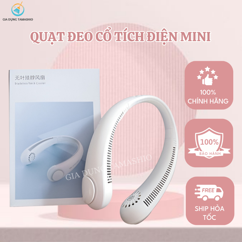 Quạt Đeo Cổ EMBER Cao Cấp 3 Cấp Độ Gió,Kiểu Dáng Thể Thao Pin 4000mAh