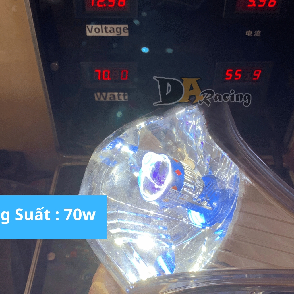 Đèn Pha Bi Cầu T8 BMA, 70W/H4/12.24V/DC Trợ Pha Laser Lắp Zin Xe Máy, Xe Tải, Ô Tô Con