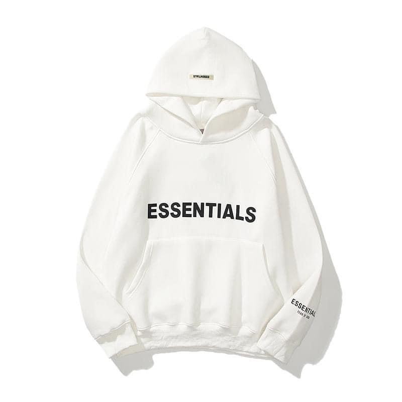 Áo Hoodie Essentials Form Rộng chất nỉ bông dày DKSG , áo hoodie nam nữ form rộng nón 2 lớp