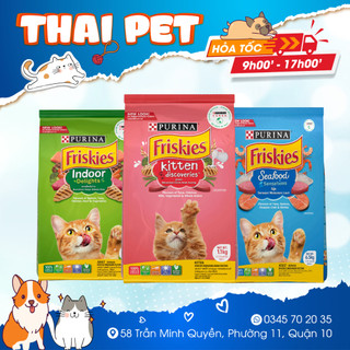 Purina friskies - thức ăn hạt khô cho mèo con và mèo trưởng thành gói 1,1-1.2kg nhập khẩu thái lan