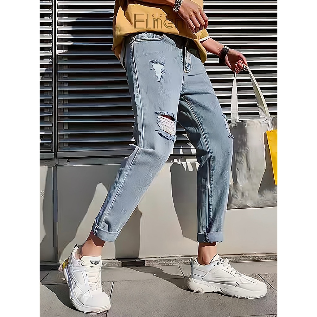 🔥 Quần Jean nam Blue Baggy phom côn đứng VIP, quần bò nam ống đứng hottrend hàn quốc 2023