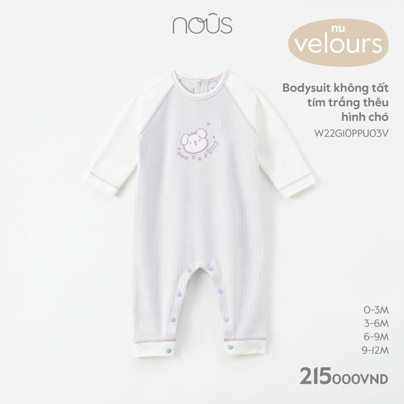 Body thu đông nous cho bé, mềm mại, dịu êm cho bé 0-12M