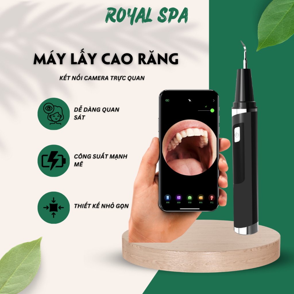 Máy lấy cao răng vôi răng có camera trực quan kết hợp với app trên điện thoại - Royal Spa