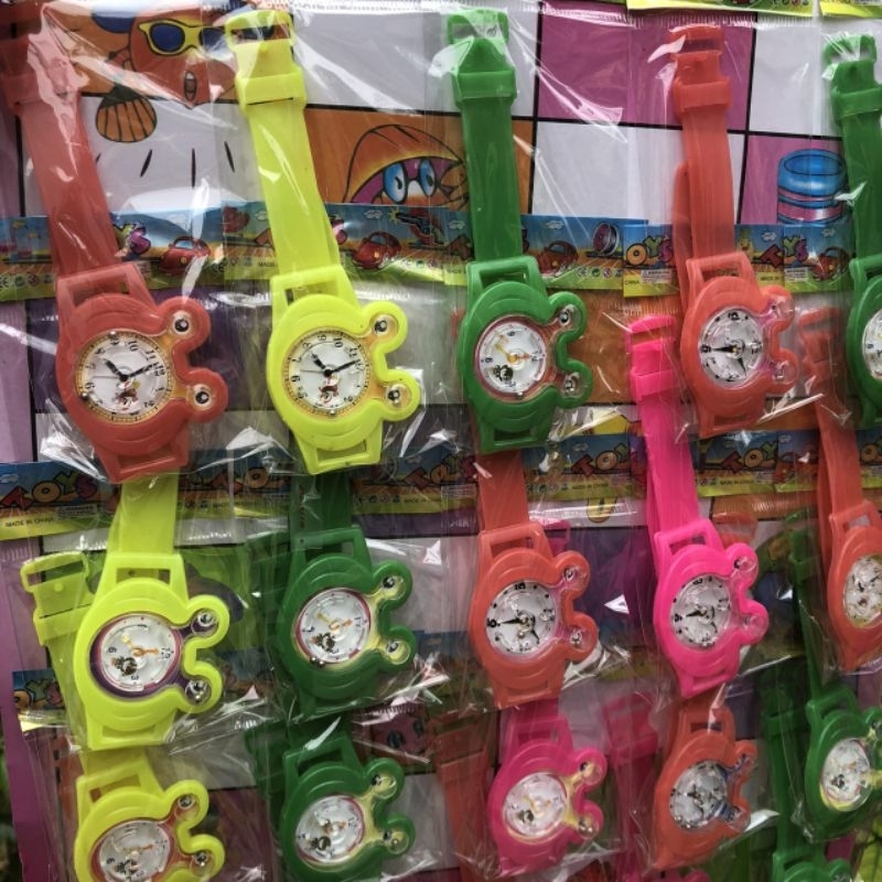 Sỉ vỉ 20 đồ chơi đồng hồ màu sắc hình chú ếch