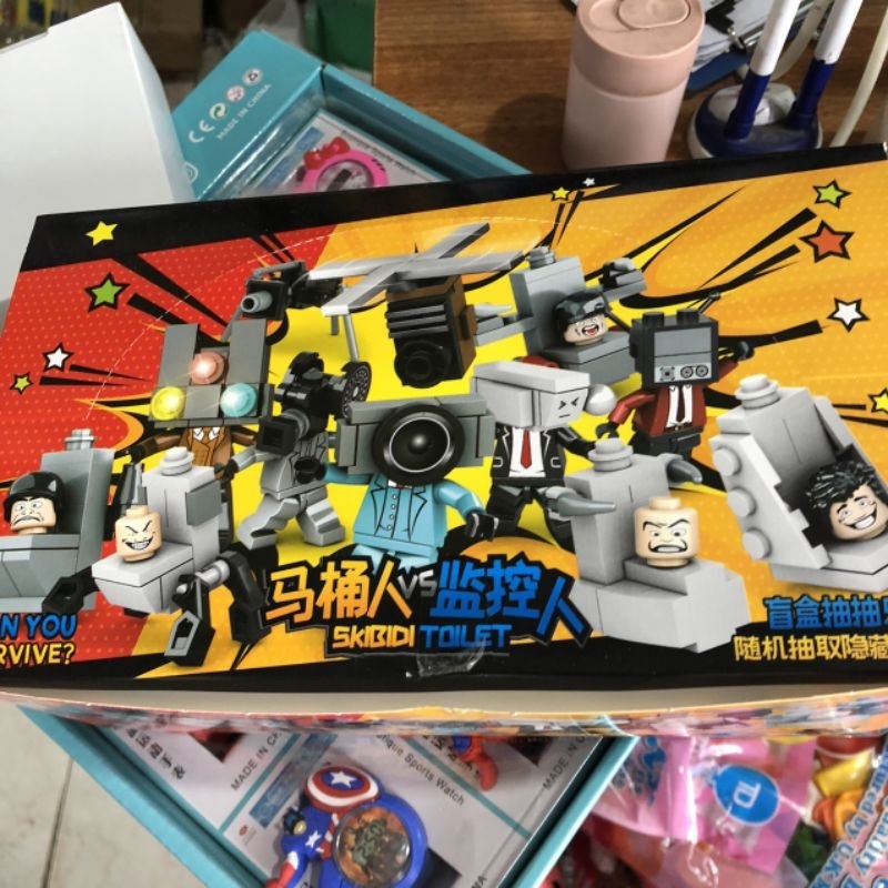 Sỉ hộp 16 bộ đồ chơi Lego ghép hình Skibidi Toilet