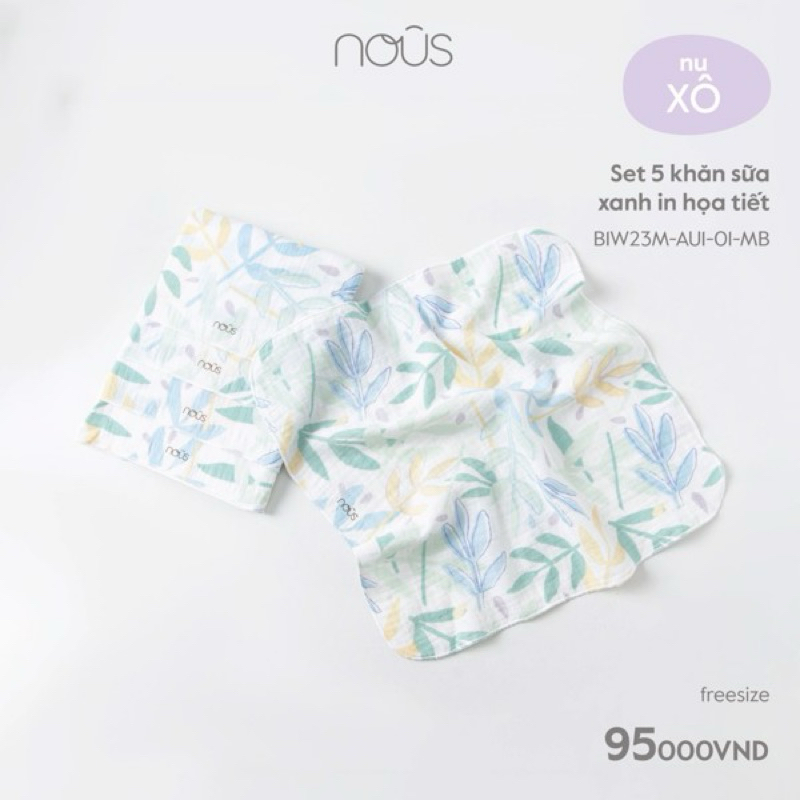Set 5 khăn sữa Nous