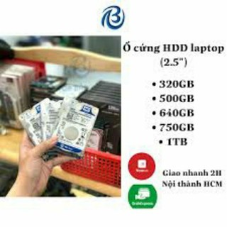 Ổ cứng HDD laptop 320gb , 500gb, 640gb , 750gb tháo máy sức khỏe 100%