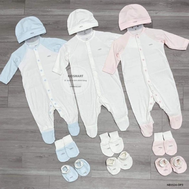 Bộ bodysuit cài thẳng cho bé sơ sinh Nous petit
