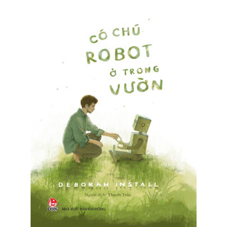 Sách - có chú robot ở trong vườn