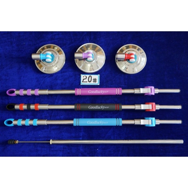 Cây Lau Nhà 360⁰ Inox Goodlucky - Thân Cây Dài 1m4 - Bảo Hành 12 Tháng