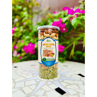 Hạt dinh dưỡng mix 5 siêu hạt 500gr (macca, điều, hạnh nhân, óc chó đỏ, hạt bí, óc chó