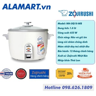 Nồi cơm điện zojirushi nh-sq18-wb - 1,8 lít