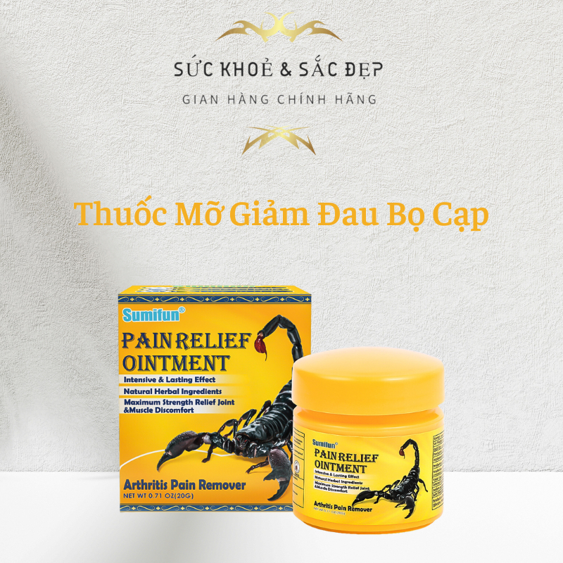Giảm Đau Bọ Cạp Sumifun Dùng Cho Người Bị Thấp Khớp, Viêm Khớp, Đau Dây Thần Kinh Toạ, Đau Cơ, Bong Gân Và Giảm Bầm Tím