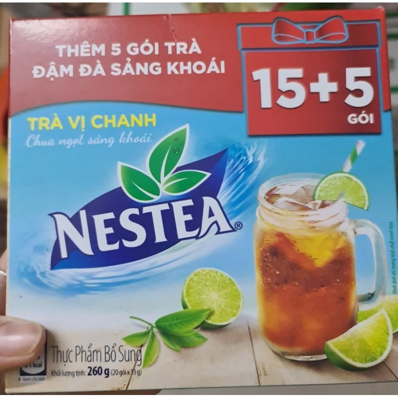 Trà Nestea vị trà chanh Hộp 15+5 gói x 13g