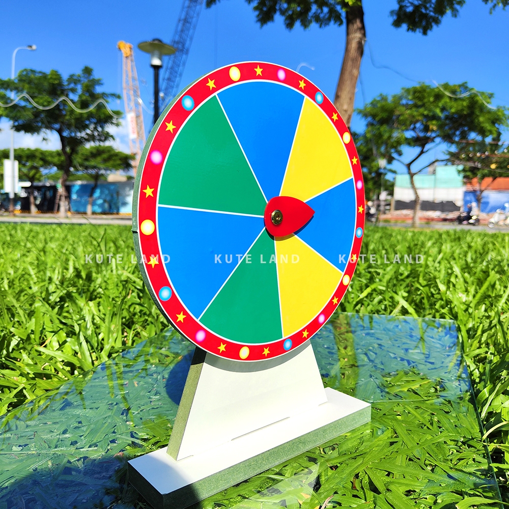 Vòng quay trúng thưởng 7 ô may mắn 25 cm cao 35 cm thích hợp dạy học, các sự kiện, trò chơi, tiệc tùng giải trí V-M2