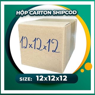 Hộp Carton 12x12x12 đóng hàng, ship cod. 3 lớp sóng B