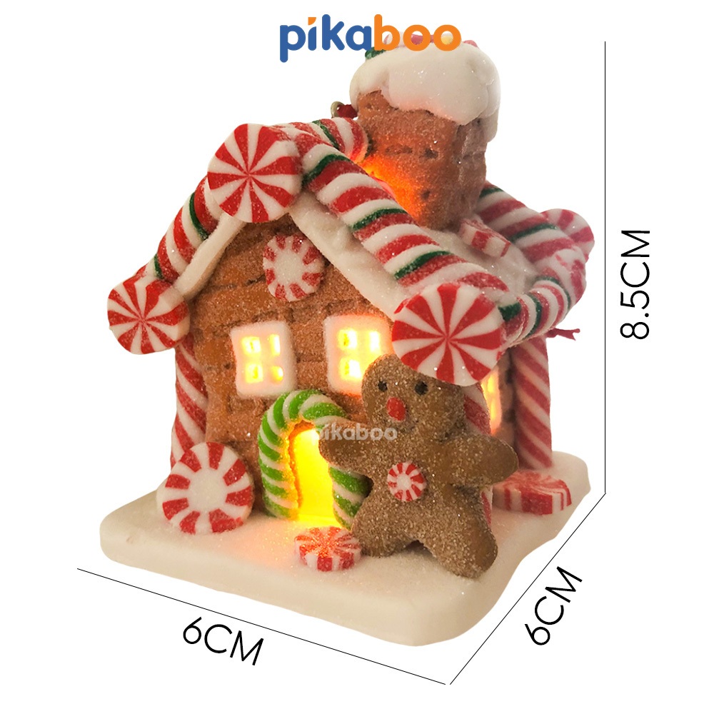 Ngôi nhà đèn, bánh gừng bé trai bé gái Pikaboo, làm quà tặng cho bé nhân dịp Giáng sinh Noel, chất liệu cao cấp đẹp mắt